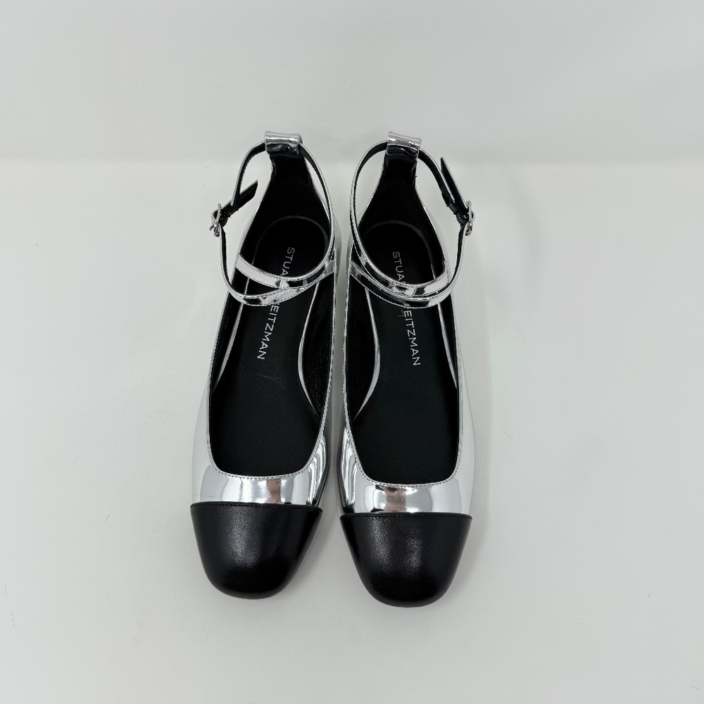 New Stuart Weitzman Eden Cross Strap Ballet Flat Sz 7 - Picture 7 of 12